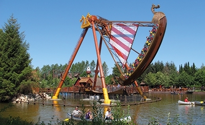 Viking ship ride in Huss Park Attractions