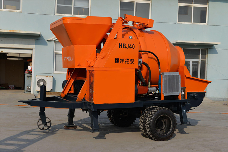 concrete mixer with pump