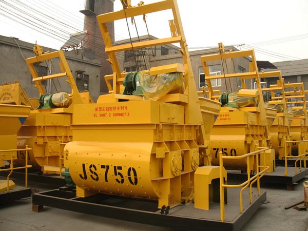 JS750 twin shaft mixer