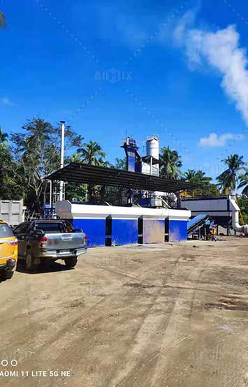 ALQ80 asphalt batch mix plant working in the Philippines