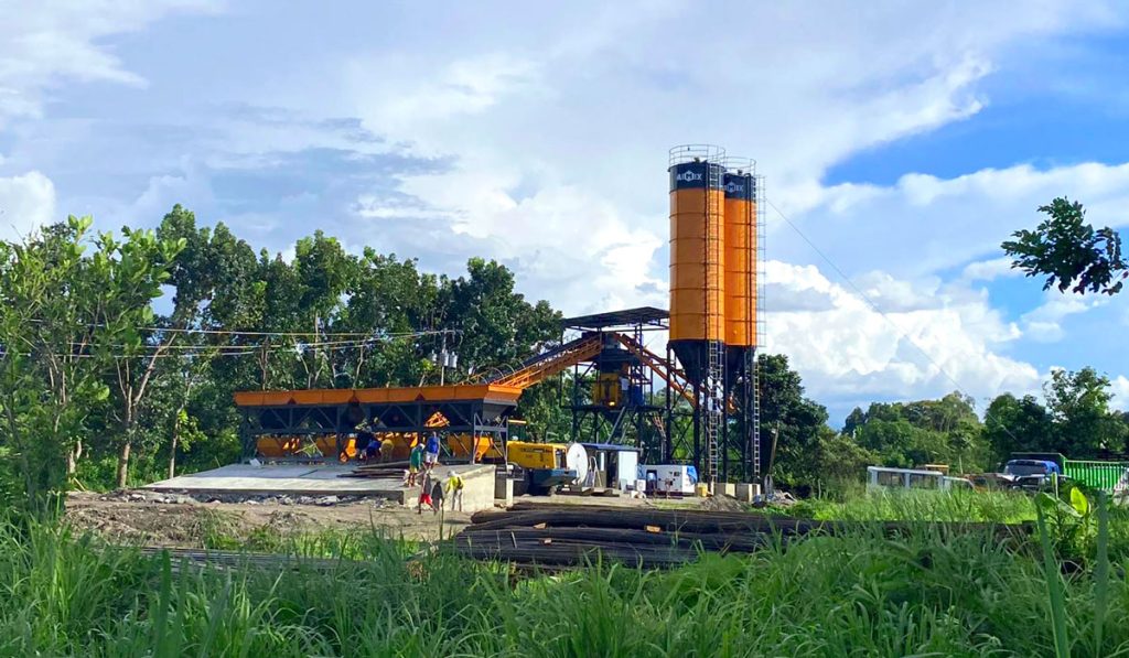 AJ-60 belt concrete batching plant in the Philippines
