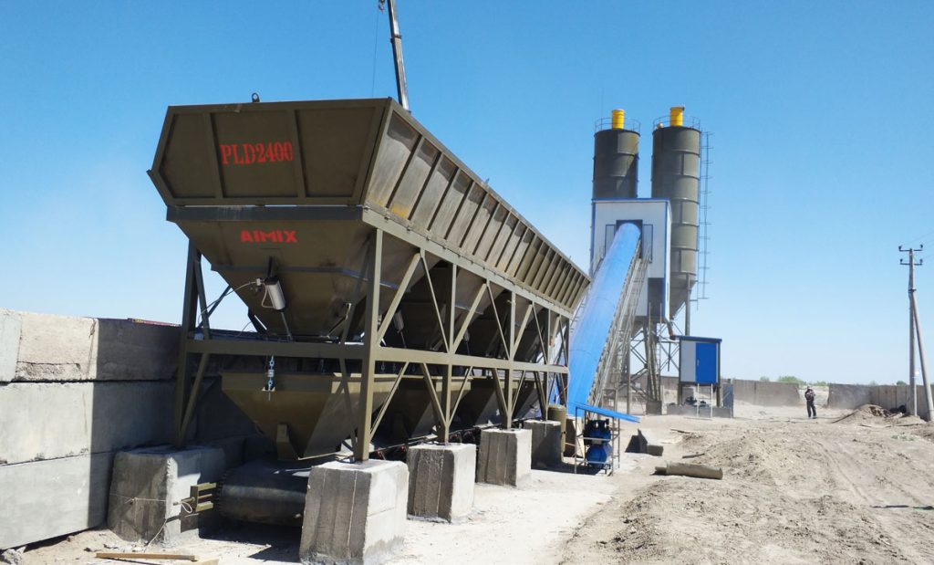 AJ-90 concrete batching plant in Uzbekistan