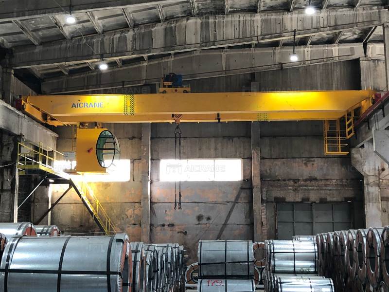 overhead crane used in steel coil warehouse