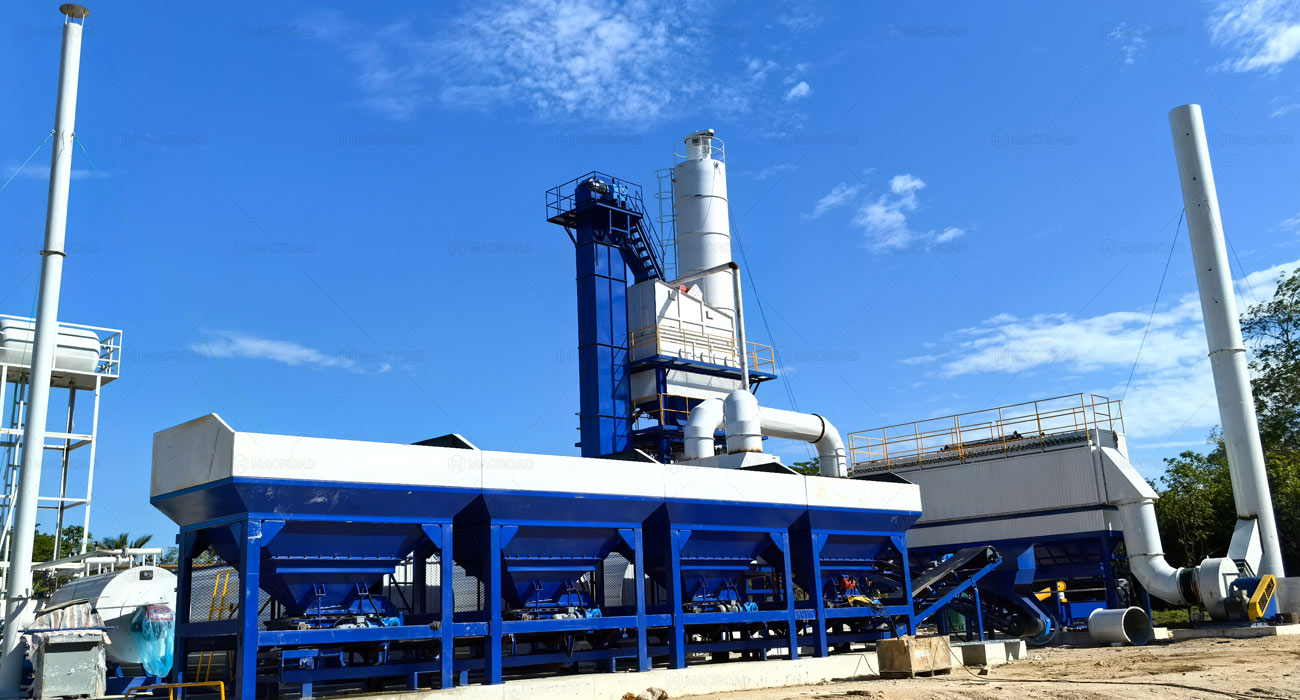 ALQ120 Batch Mix type stationary Asphalt Plant in Jamaica